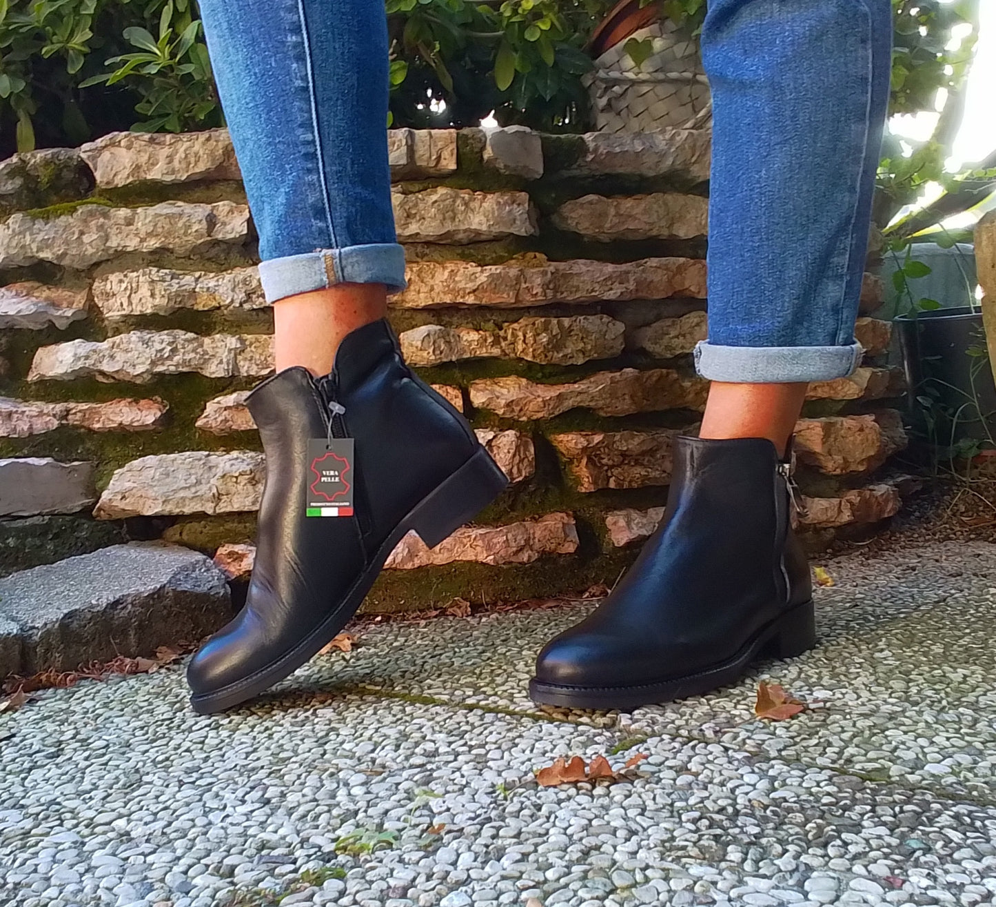 Tronchetto lux donna,ART.3052,COLORE PELLE NERA