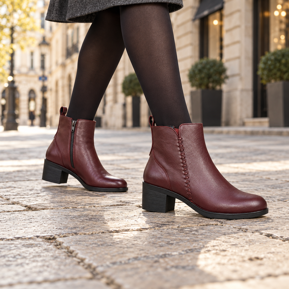 LUXURY KERA 503 STIVALETTO BORDO'