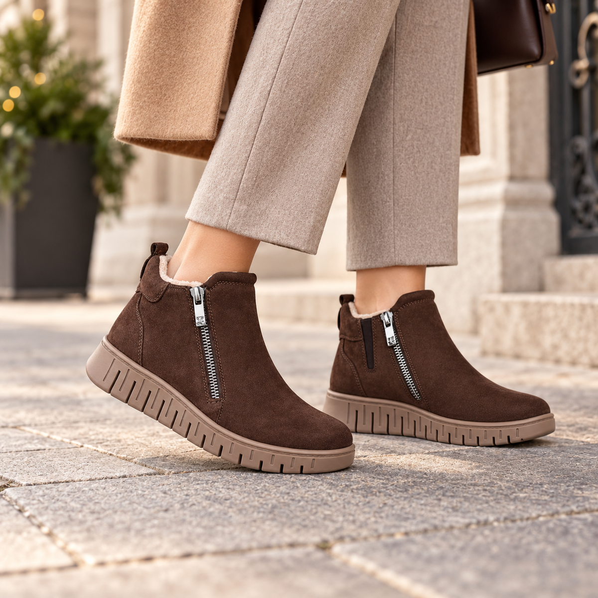 CAPRICE 25416 STIVALETTO DK BROWN SUEDE
