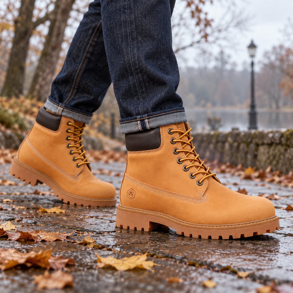 LUMBERJACK 106 ANKLE BOOT TAN YELLOW BROWN