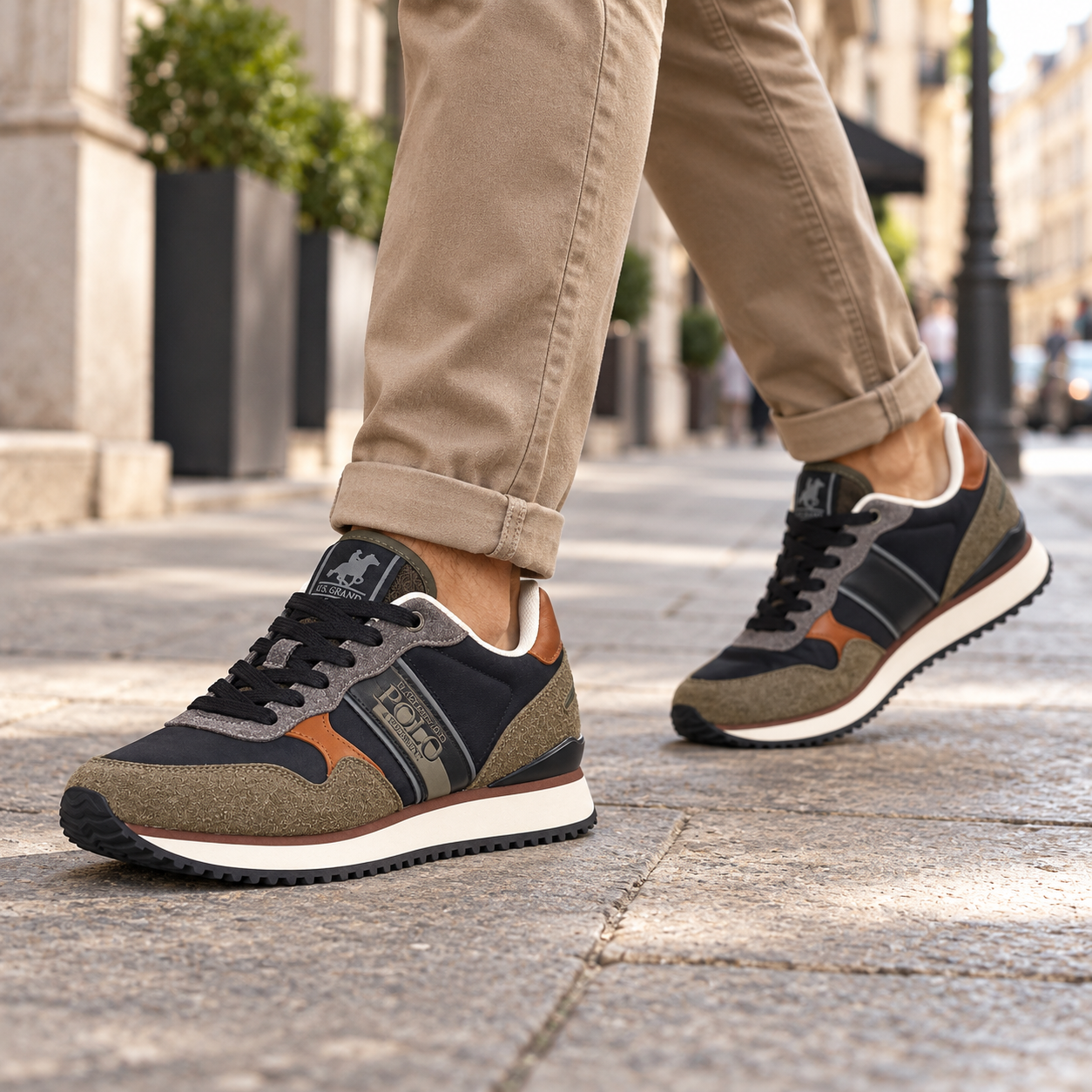 U.S. GRAND POLO 12240 BLACK-GREEN
