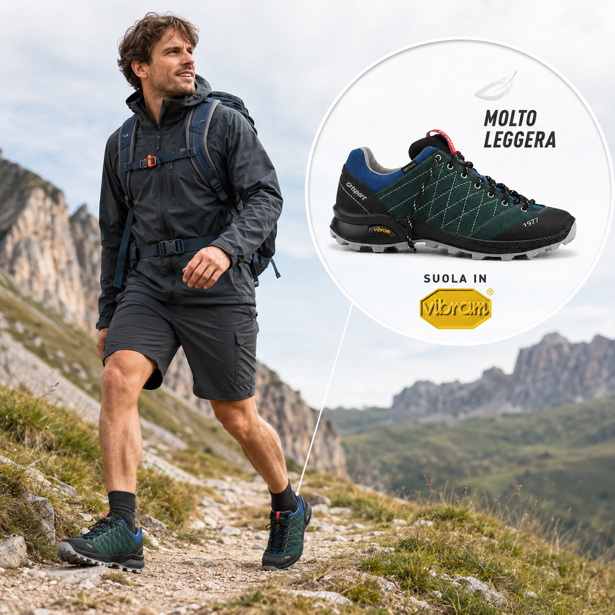 GRISPORT SCARPA TREKKING VERDE ART. 13133