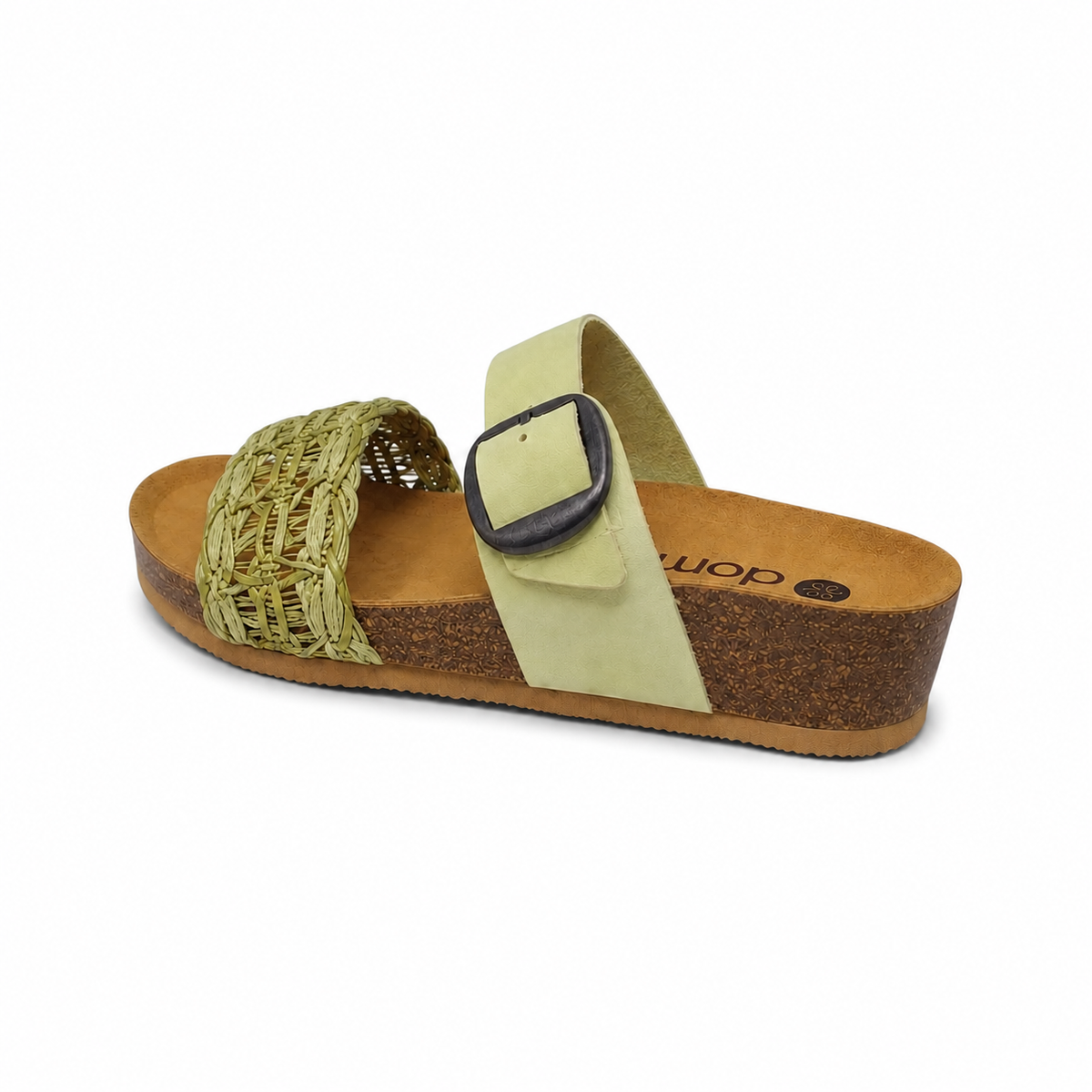 DOREA 426 PELLE VERDE MACRAMÈ su sfondo bianco