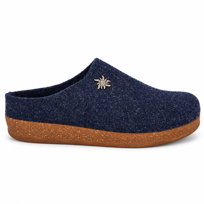 STELLA 461 CIABATTA IN LANA COTTA BLU