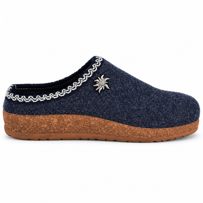 STELLA 404 CIABATTA IN LANA COTTA BLU