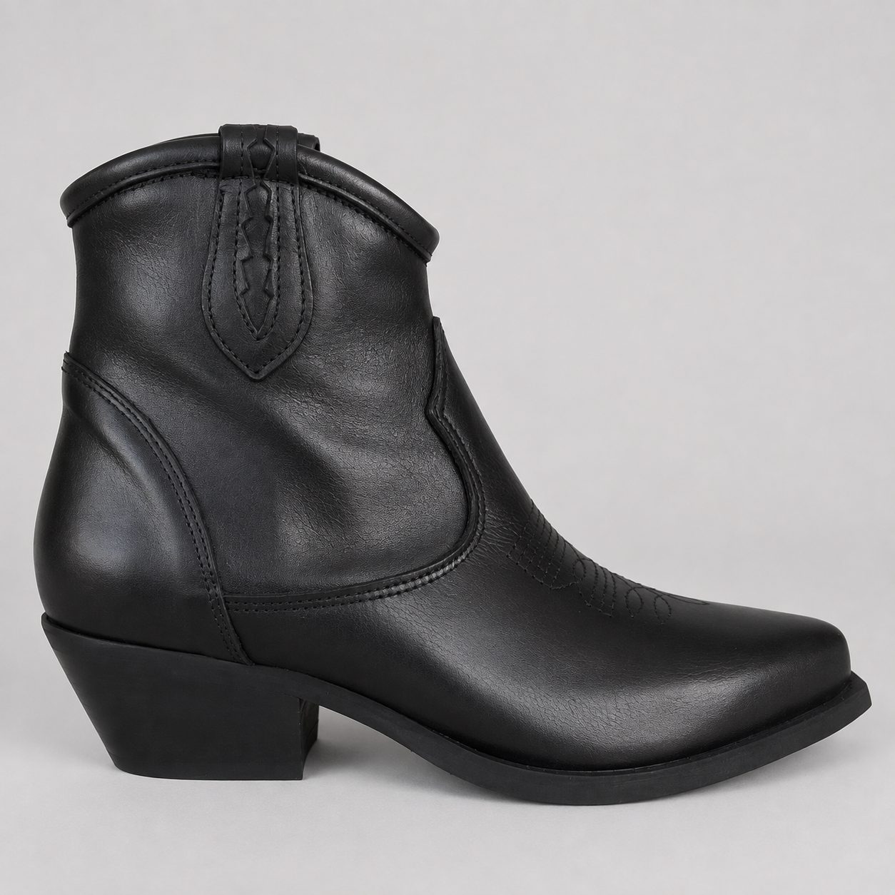 MADE IN ITALY STIVALETTO TEXANO 925 VITELLO NERO