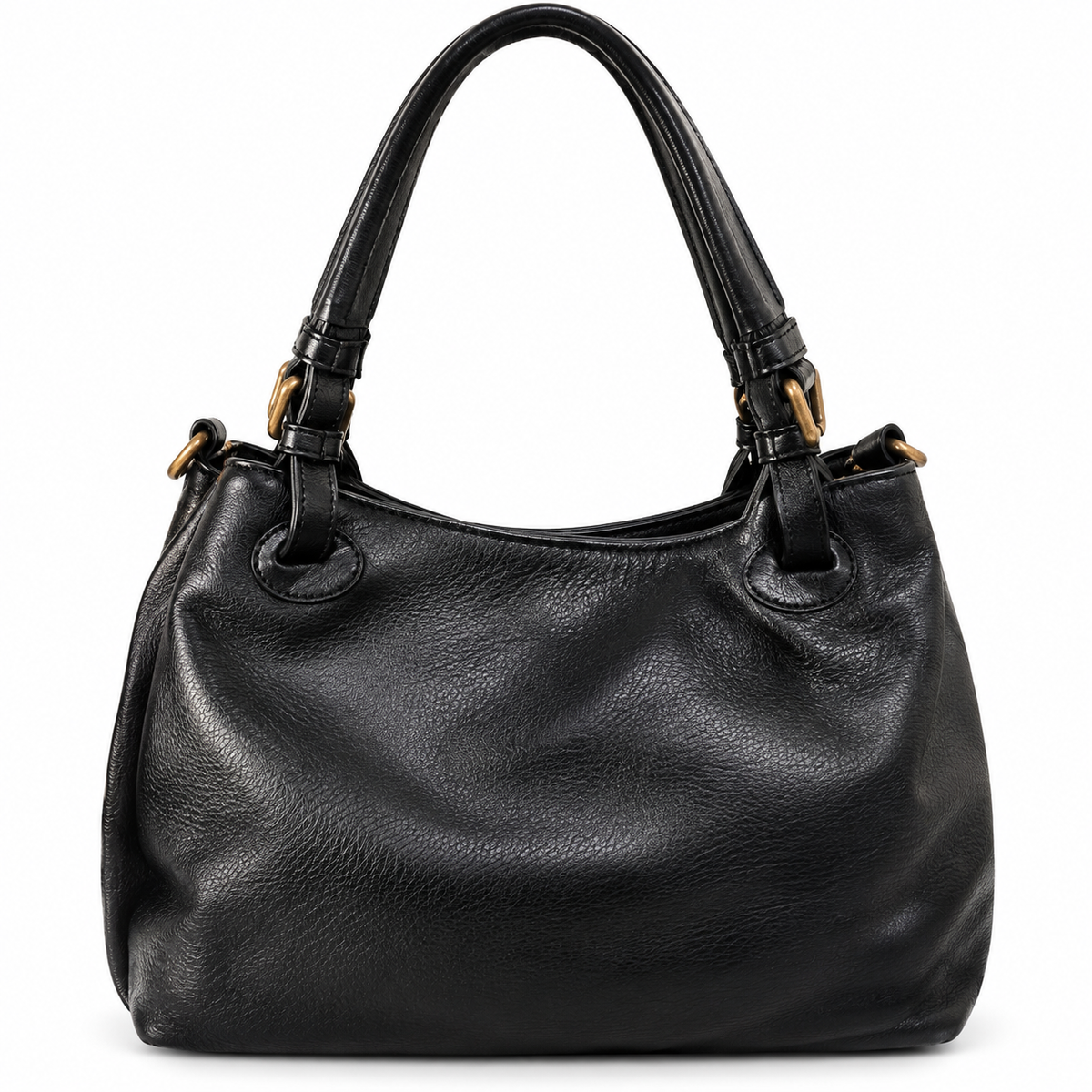 ELEONORA - BORSA ARTIGIANALE IN PELLE NERA