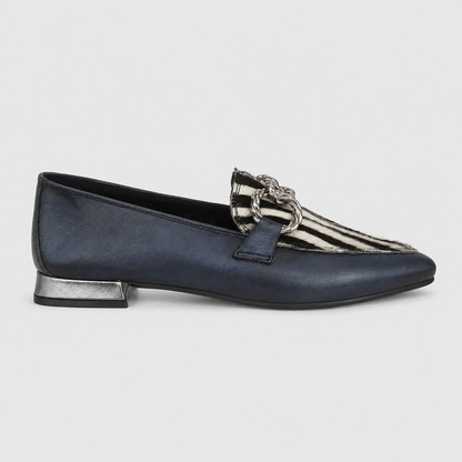 MAD MIND MOCASSINO 1564 NAPPA/ZEBRA BLU