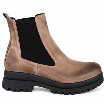 LE TRE VENEZIE 6585 STIVALETTO NABUK SPAZZOLATO TAUPE