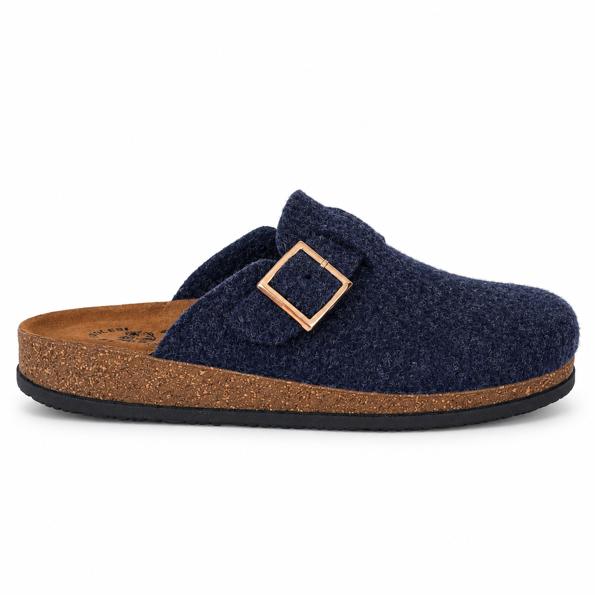 LE TIROLESI 355 CIABATTA IN LANA COTTA BLU