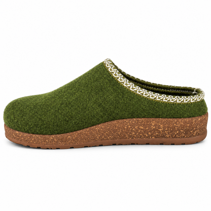 STELLA 404 CIABATTA IN LANA COTTA VERDE