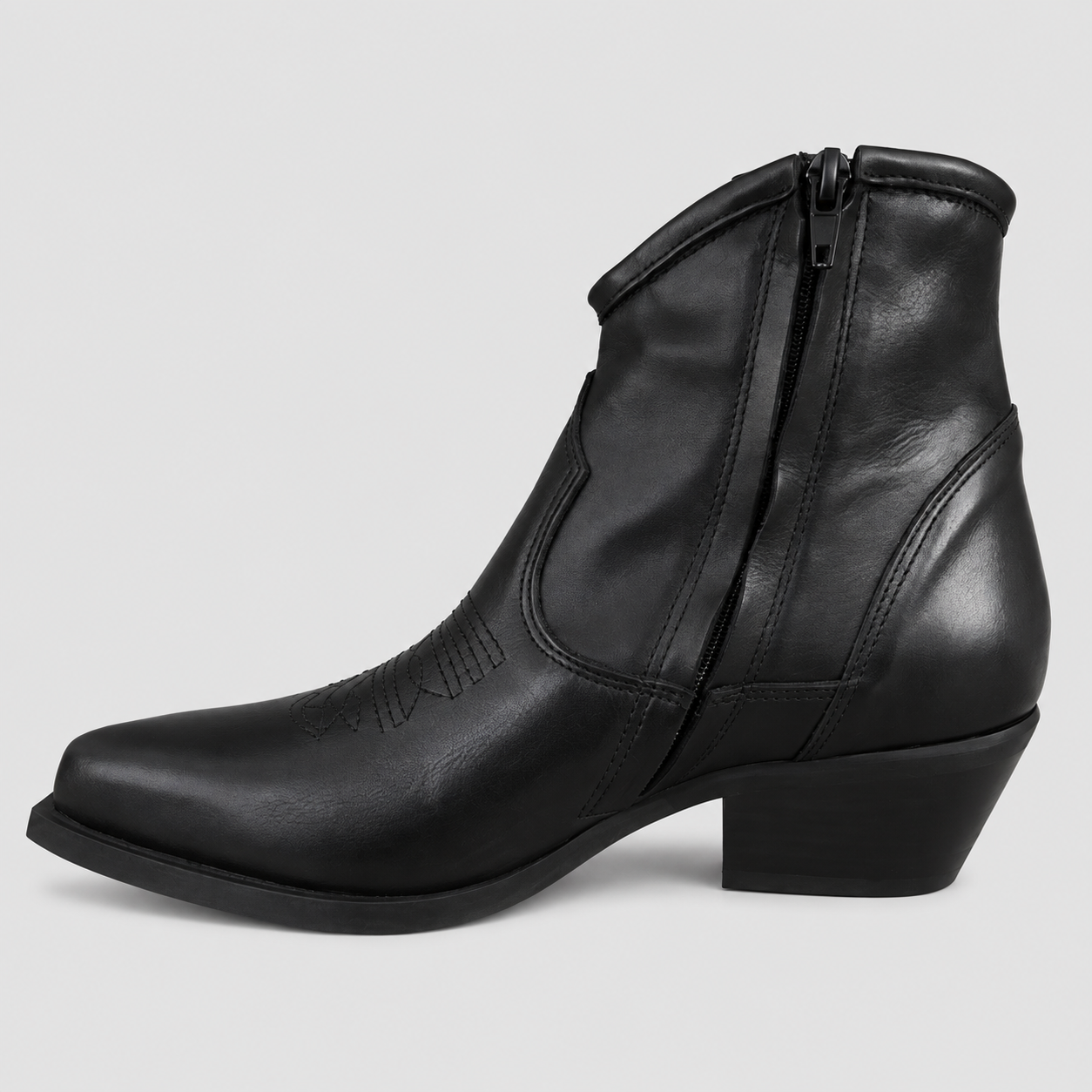 MADE IN ITALY STIVALETTO TEXANO 925 VITELLO NERO