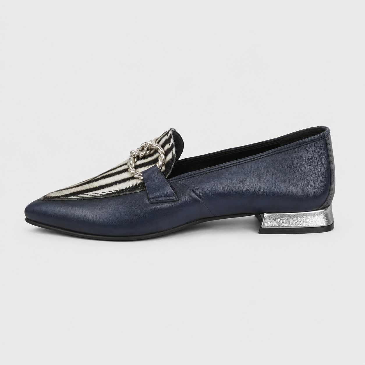 MAD MIND MOCASSINO 1564 NAPPA/ZEBRA BLU