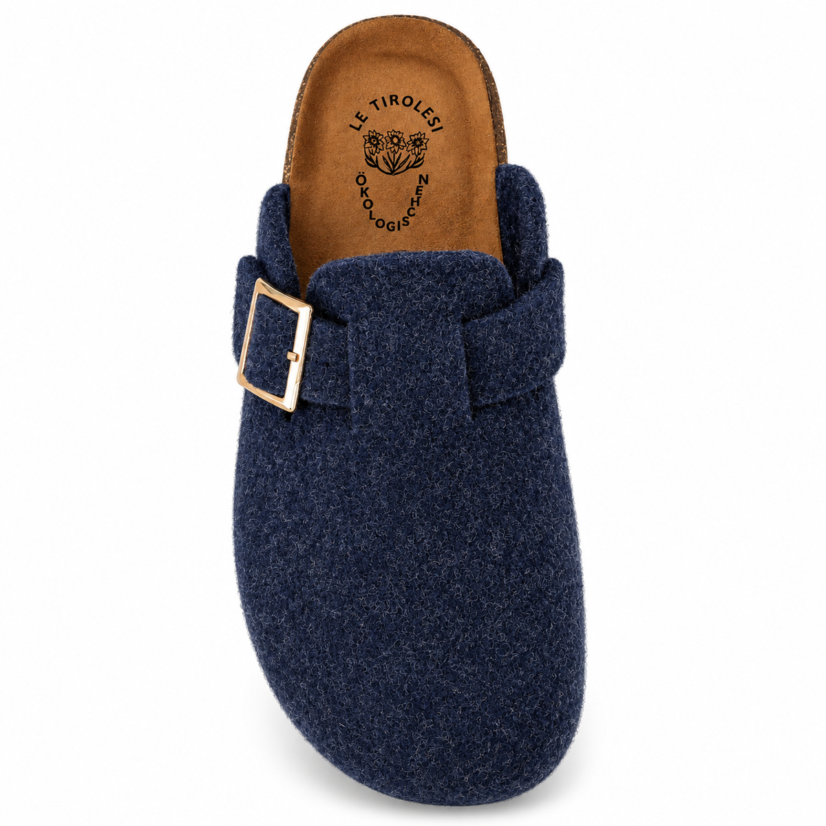 LE TIROLESI 355 CIABATTA IN LANA COTTA BLU