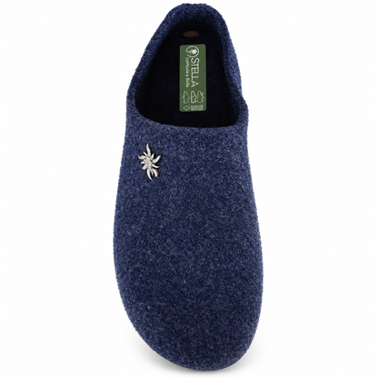 STELLA 461 CIABATTA IN LANA COTTA BLU
