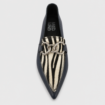 MAD MIND MOCASSINO 1564 NAPPA/ZEBRA BLU
