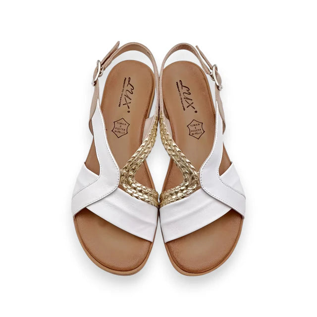 SANDALO LUX BIANCO E ORO