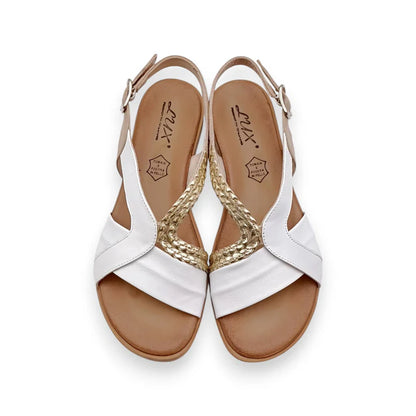 SANDALO LUX BIANCO E ORO