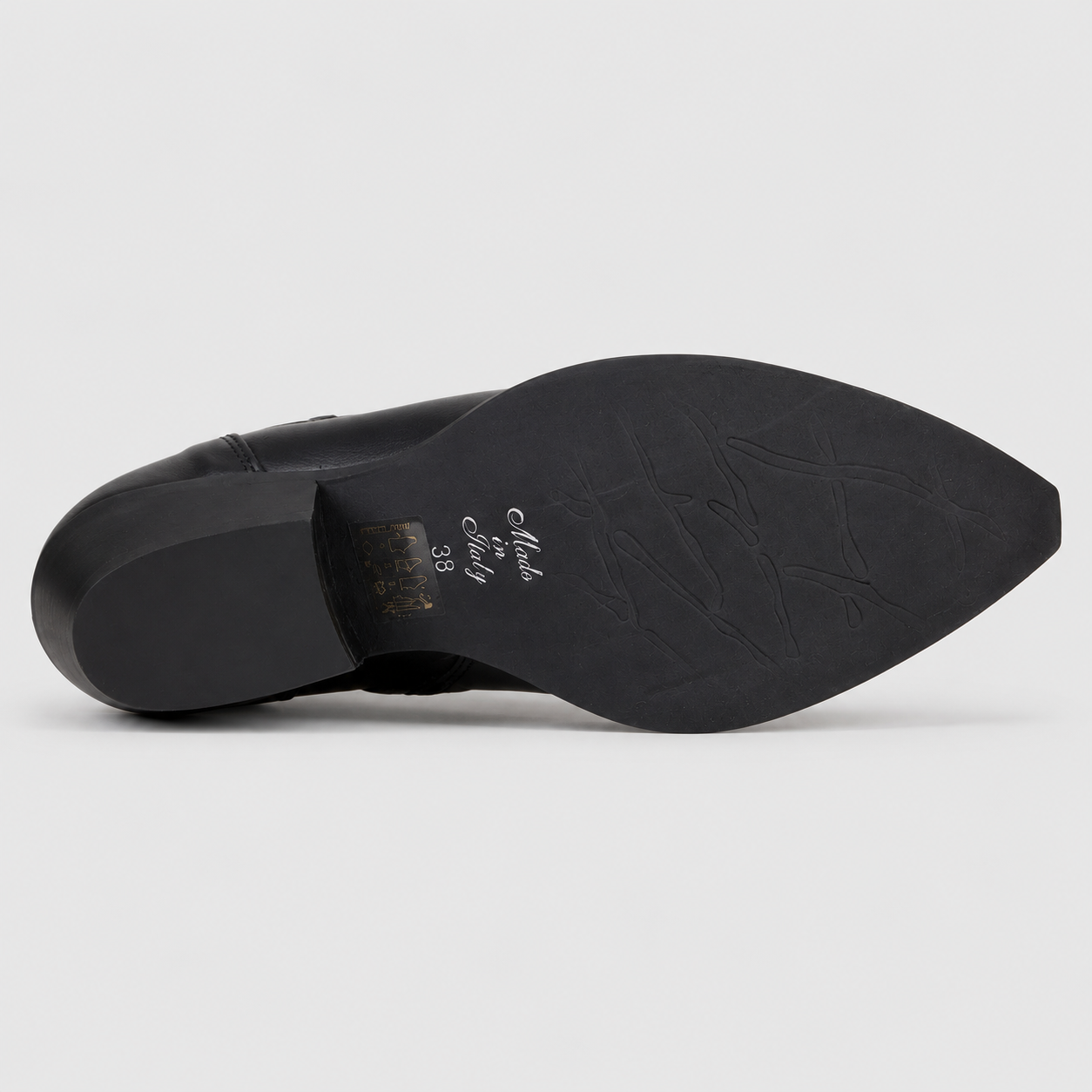MADE IN ITALY STIVALETTO TEXANO 925 VITELLO NERO