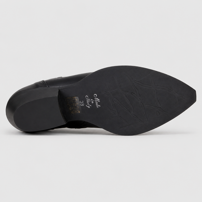 MADE IN ITALY STIVALETTO TEXANO 925 VITELLO NERO