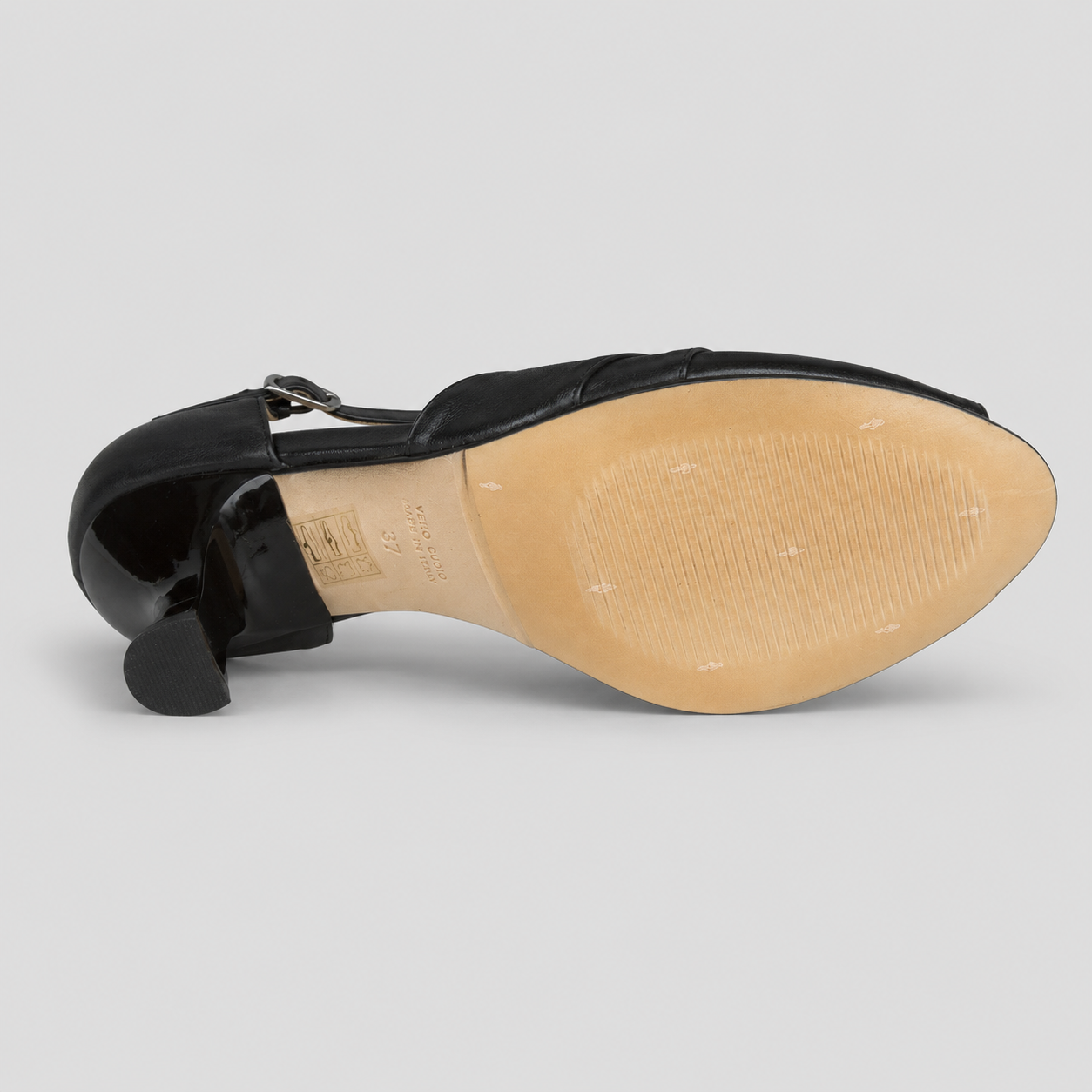 SCARPA DA BALLO ART. 153 NAPPA NERA/GLITTER