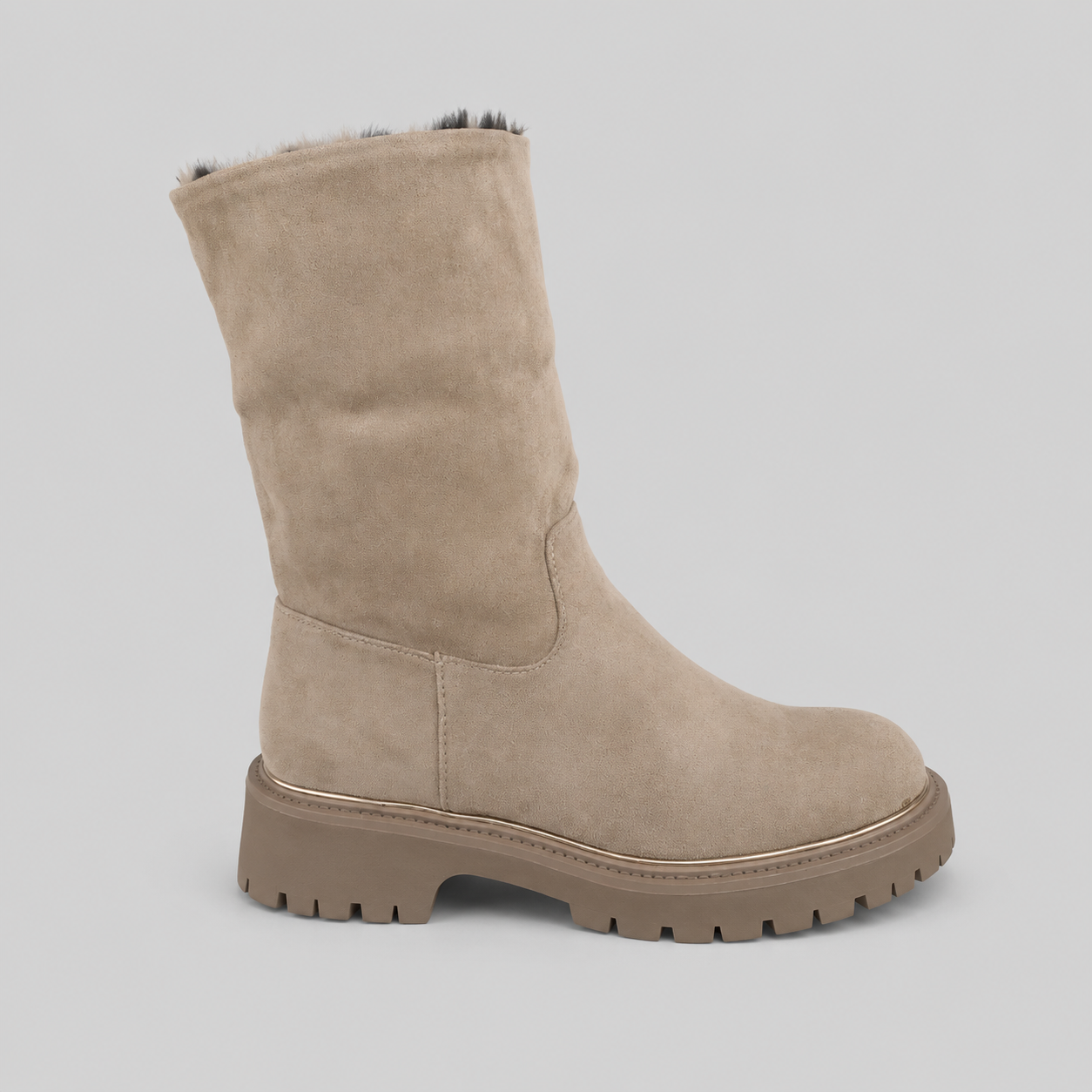 CAFFE' NERO STIVALETTO 1391 ALCANTARA TAUPE