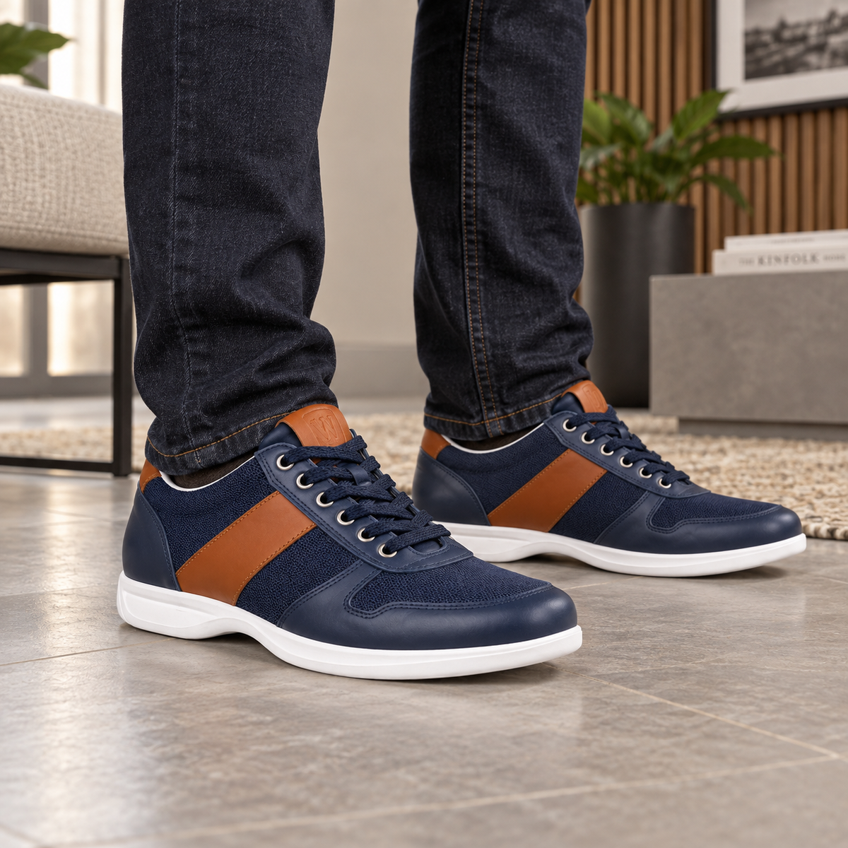 WORLAND ACHILLE BLU/CUOIO