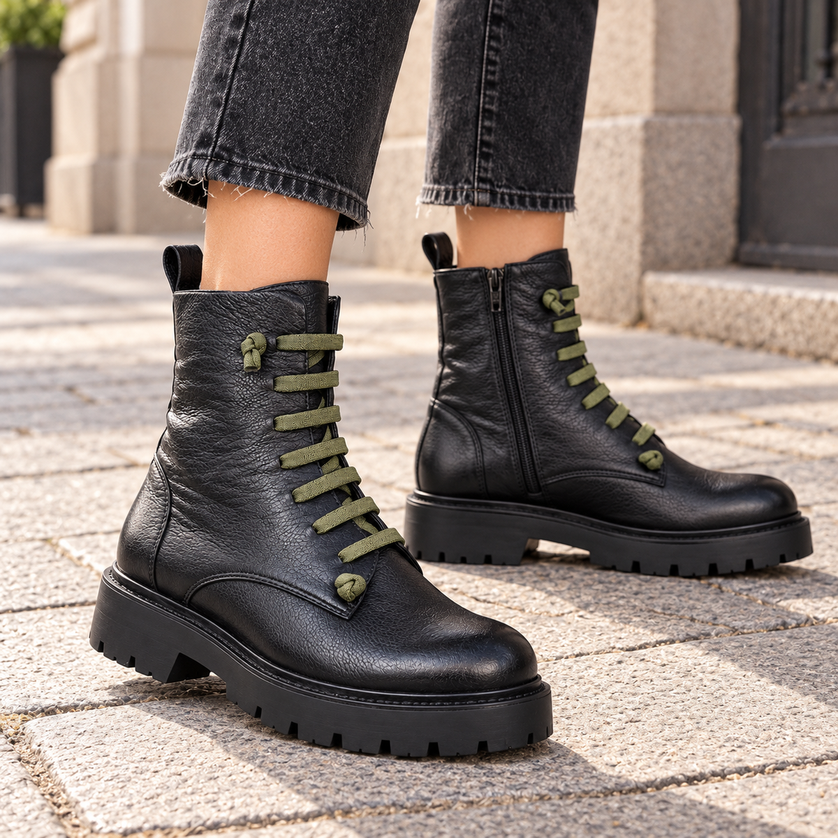 SHOOTERS S24239 STIVALETTO BLACK-GREEN