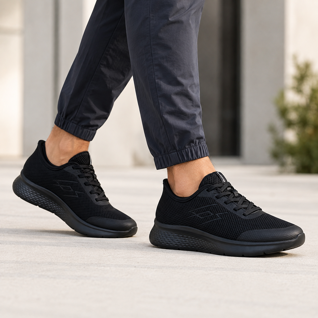 LOTTO RUNNING SLIP & GO 222891 ALL BLACK