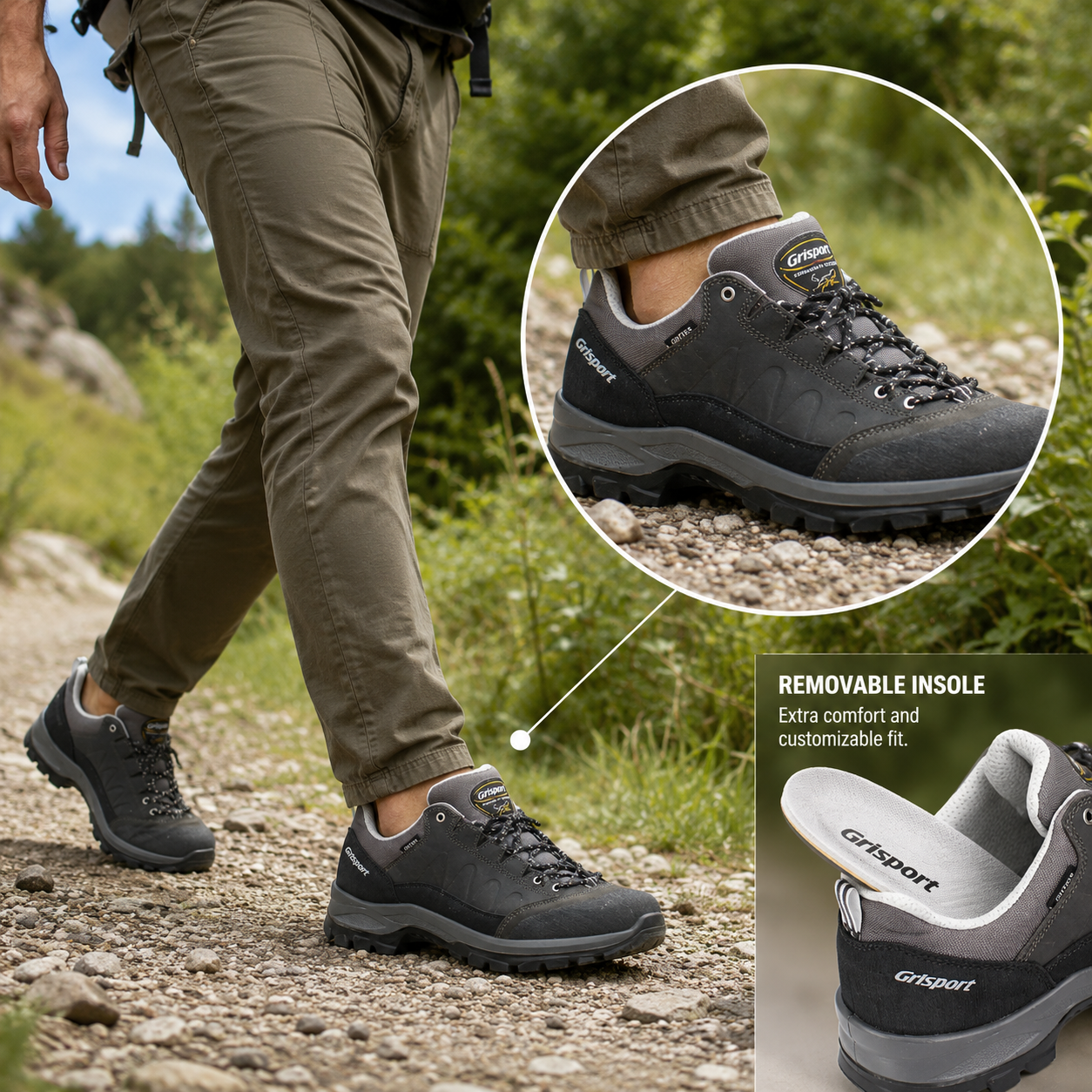 GRISPORT SCARPA TREKKING GRIGIA ART. 14509