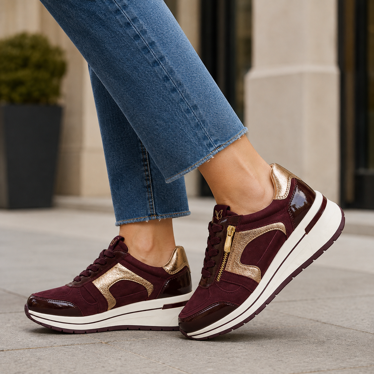 CAPRICE 23300 SNEAKER BORDEAUX COMBO
