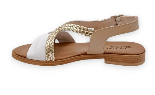 SANDALO LUX BIANCO E ORO