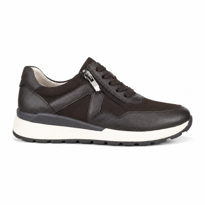 CAPRICE 23737 sneaker brown vista zip su sfondo bianco