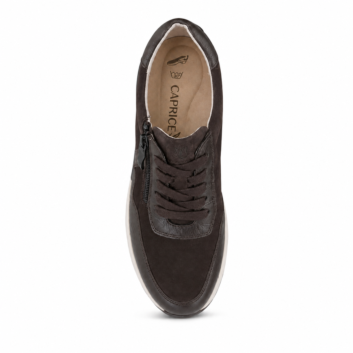 CAPRICE 23737 sneaker brown vista dall'alto su sfondo bianco