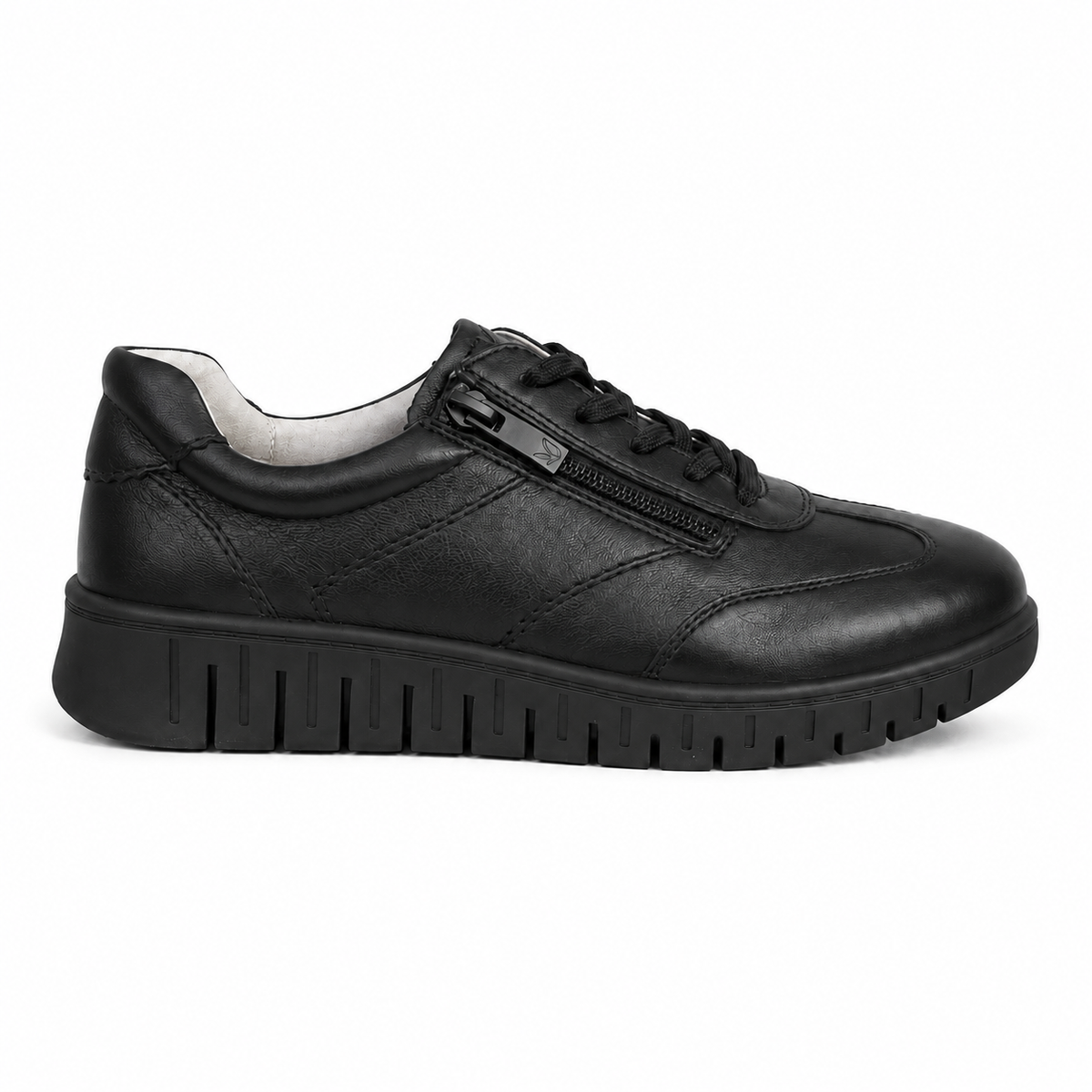 CAPRICE 23761 sneaker nappa black su sfondo bianco