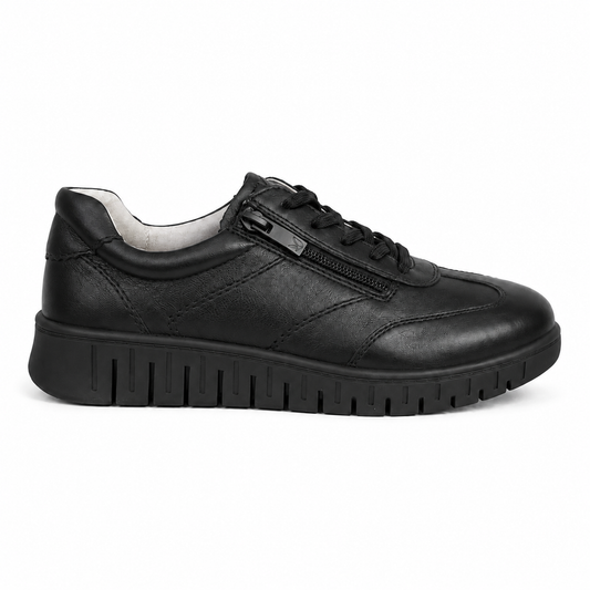 CAPRICE 23761 sneaker nappa black su sfondo bianco