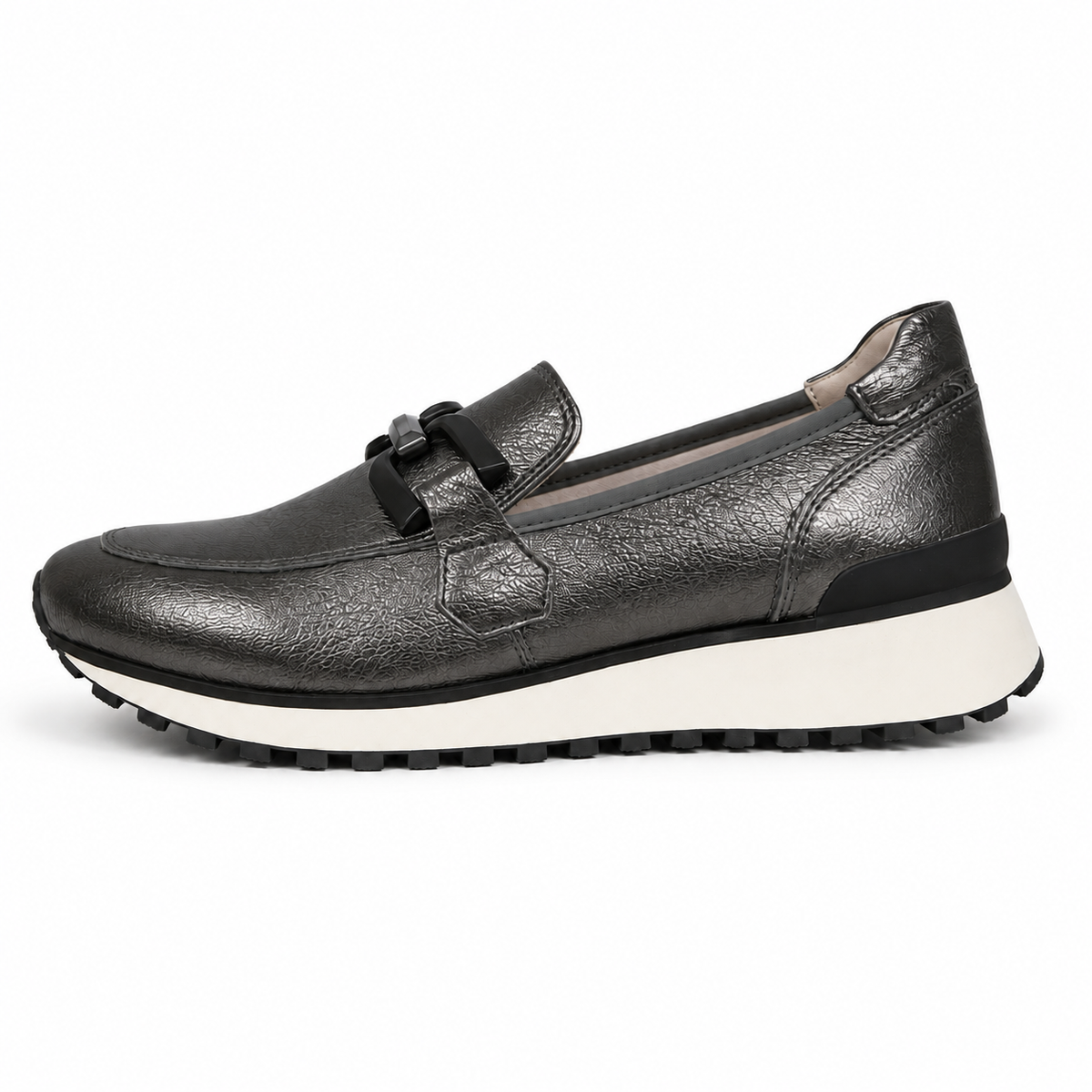 CAPRICE 24700 mocassino grey metal su sfondo bianco