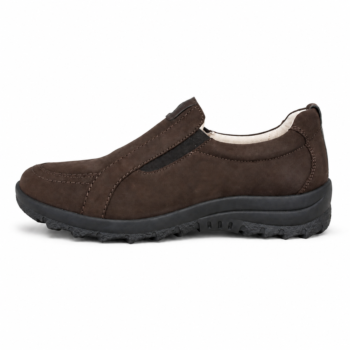 CAPRICE 24755 mocassino marrone lato opposto su sfondo bianco