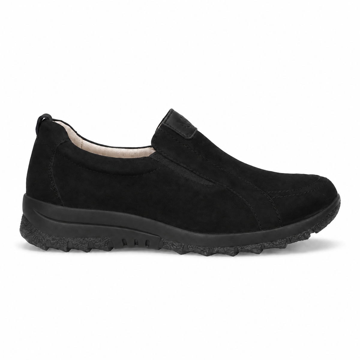 CAPRICE 24755 mocassino nero su sfondo bianco