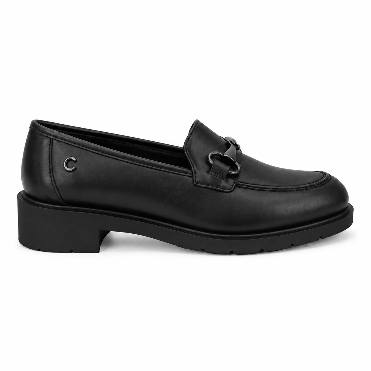 CINZIA SOFT MOCASSINO IV2604 BLACK su sfondo bianco