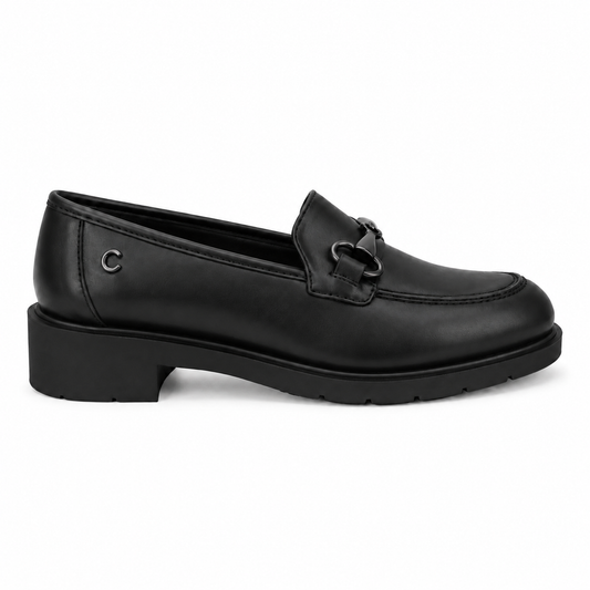 CINZIA SOFT MOCASSINO IV2604 BLACK su sfondo bianco