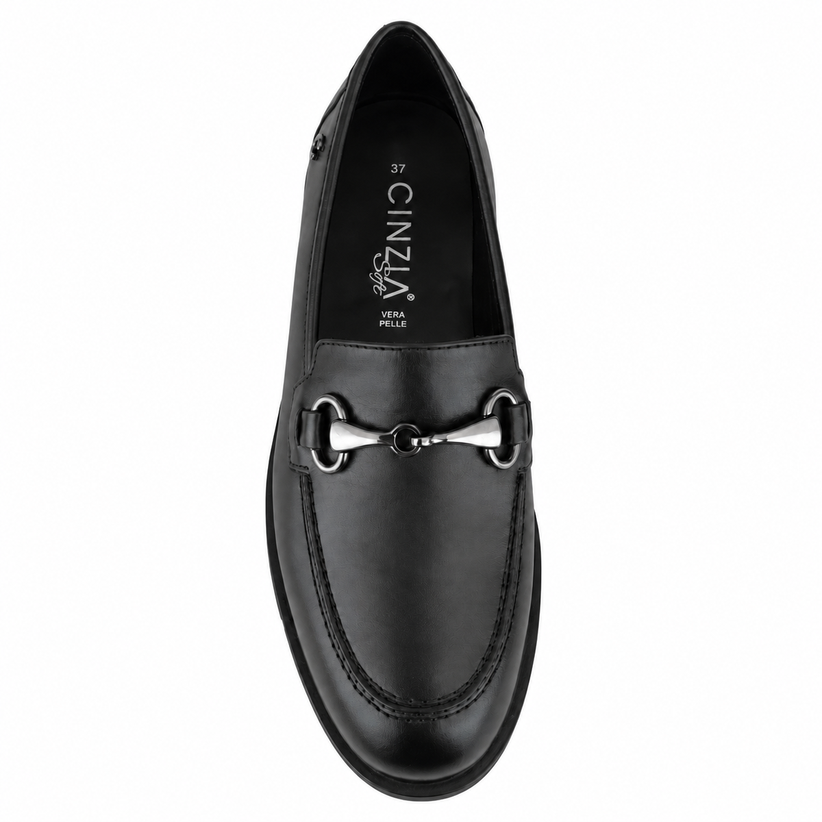 CINZIA SOFT MOCASSINO IV2604 BLACK su sfondo bianco