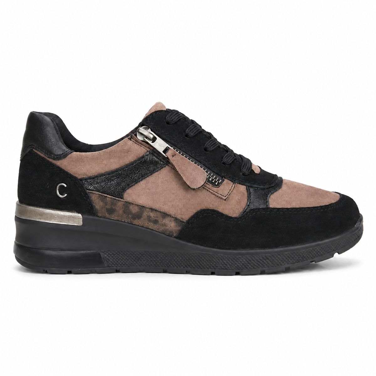 CINZIA SOFT SNEAKER IV424481 BLACK/T. DI MORO su sfondo bianco