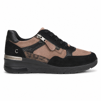CINZIA SOFT SNEAKER IV424481 BLACK/T. DI MORO su sfondo bianco