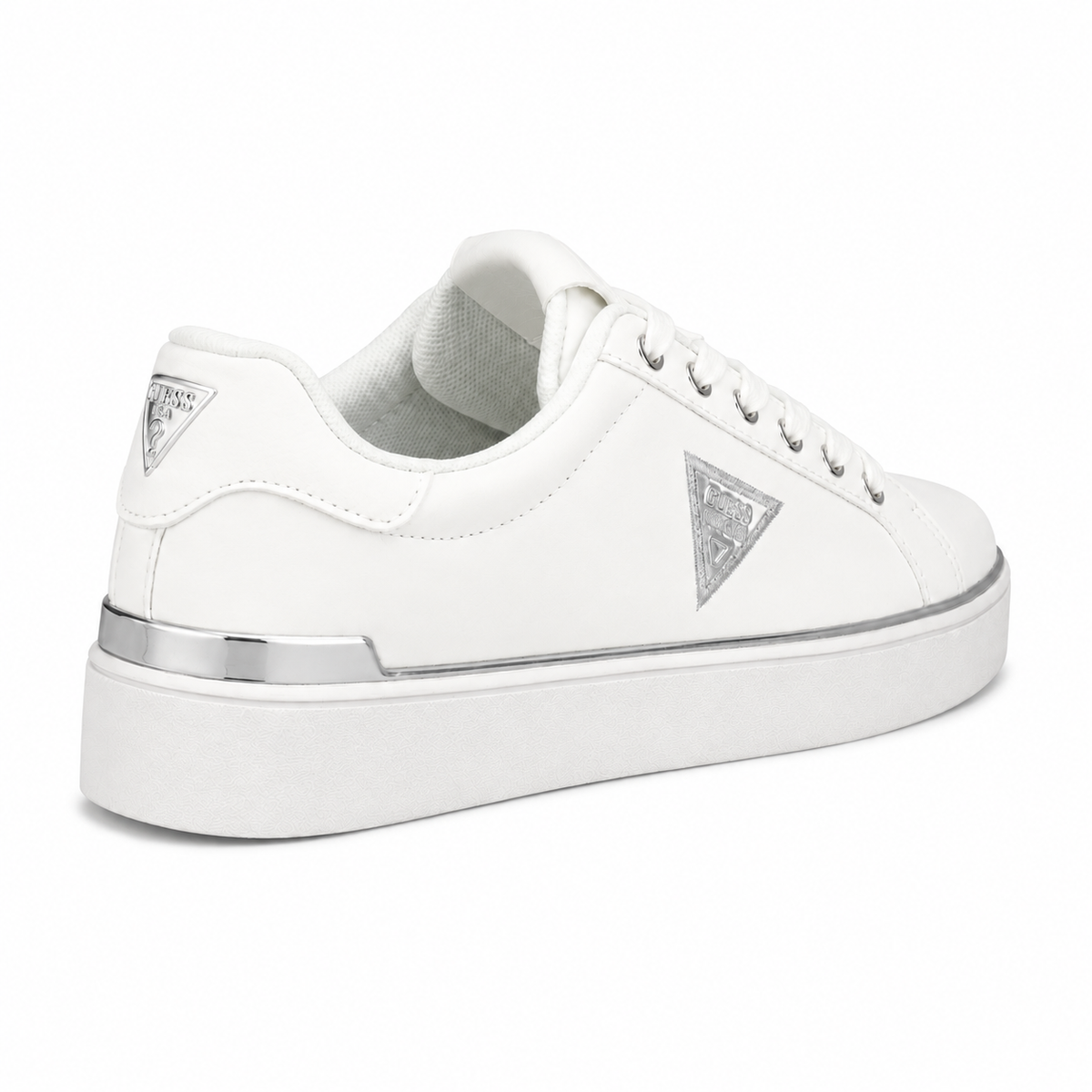 Sneaker bianca - vista 3 su sfondo bianco
