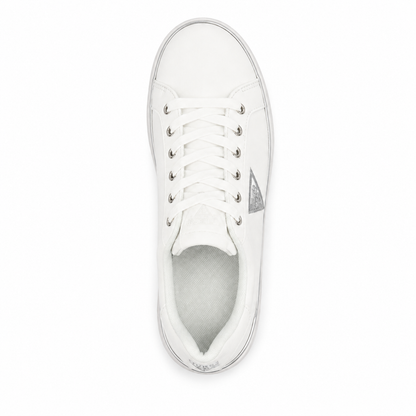Sneaker bianca - vista 4 su sfondo bianco