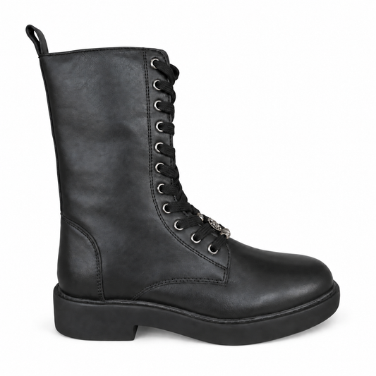 CRISTIN BIKER MARA3 PELLE NERO su sfondo bianco