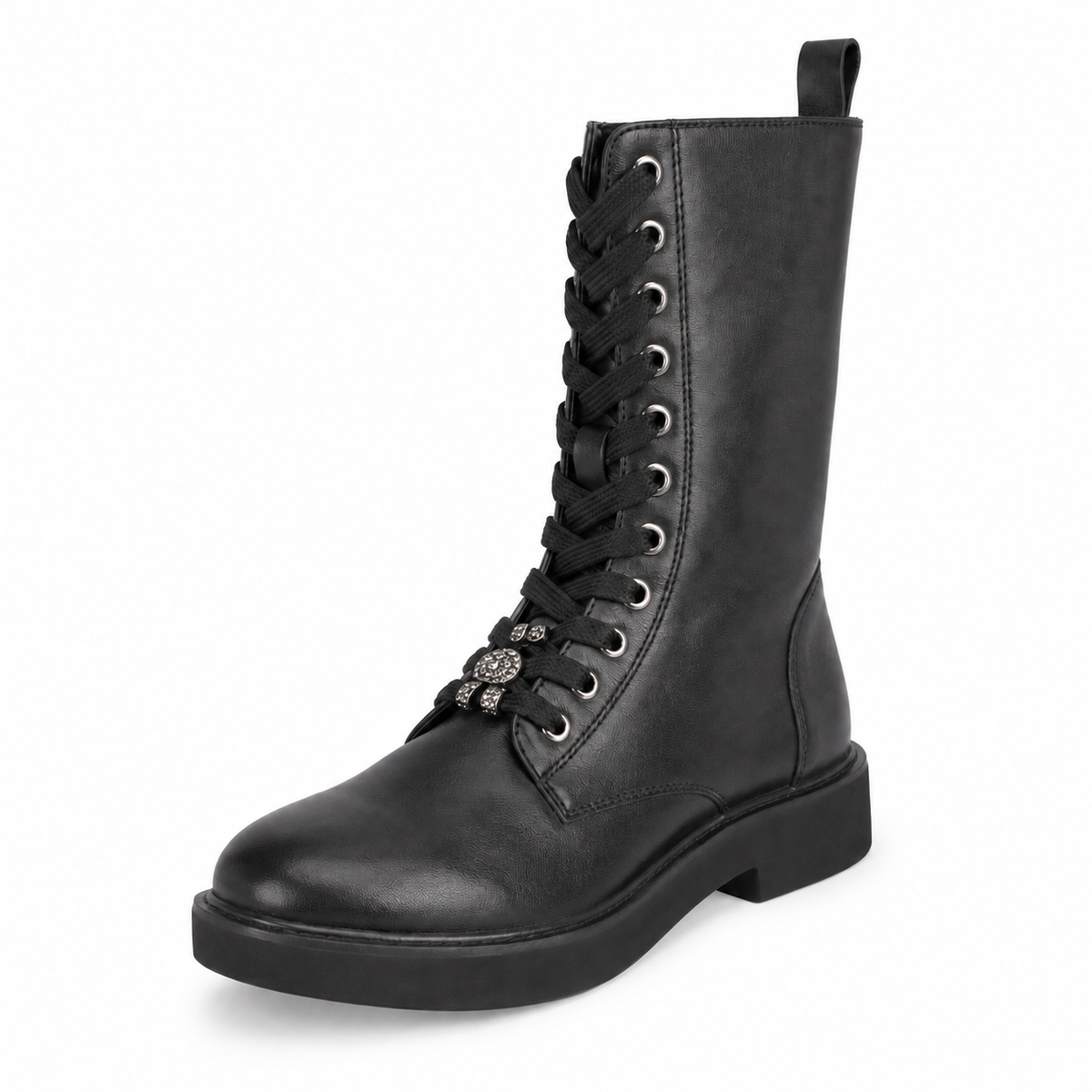 CRISTIN BIKER MARA3 PELLE NERO su sfondo bianco