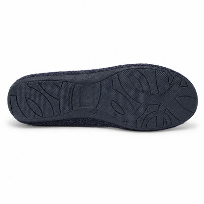 DOREA CS01 PANTOFOLA TWEED BLU su sfondo bianco
