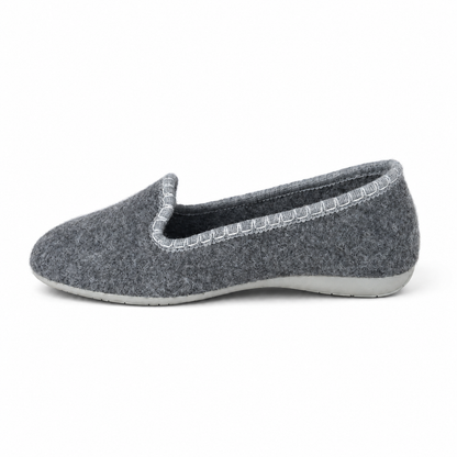 DOREA CS01 PANTOFOLA TWEED GRIGIO su sfondo bianco